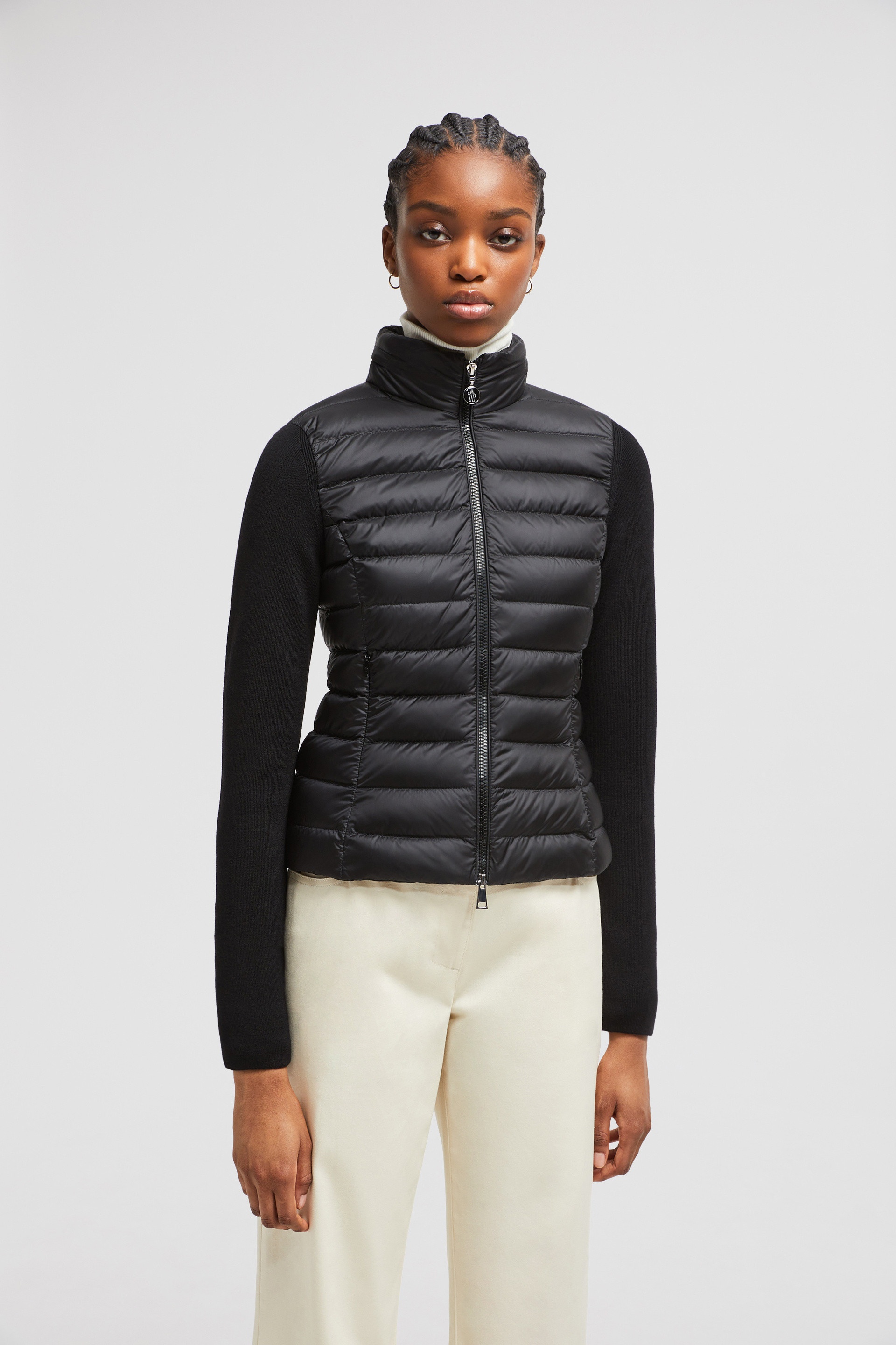 Padded Wool Zip-Up Cardigan - 3