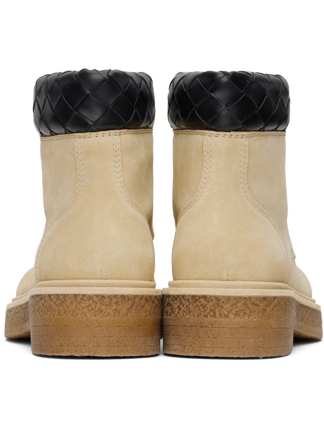 Beige Haddock Lace-Up Ankle Boots - 2
