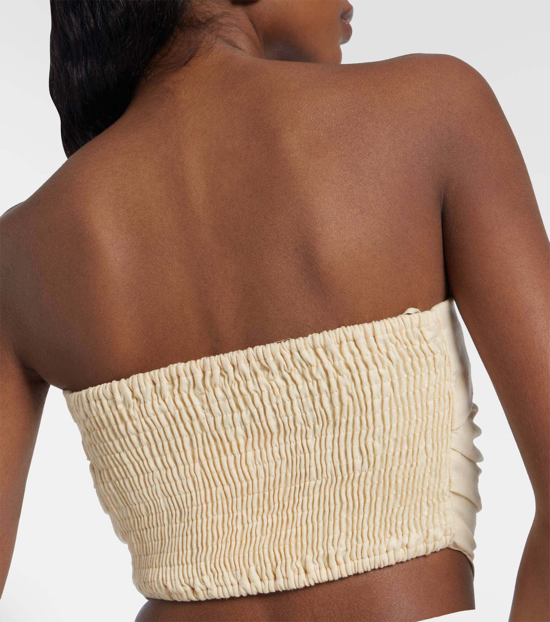 Antibes strapless linen top - 5