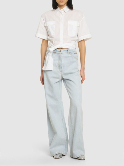 MSGM Cotton wide jeans outlook