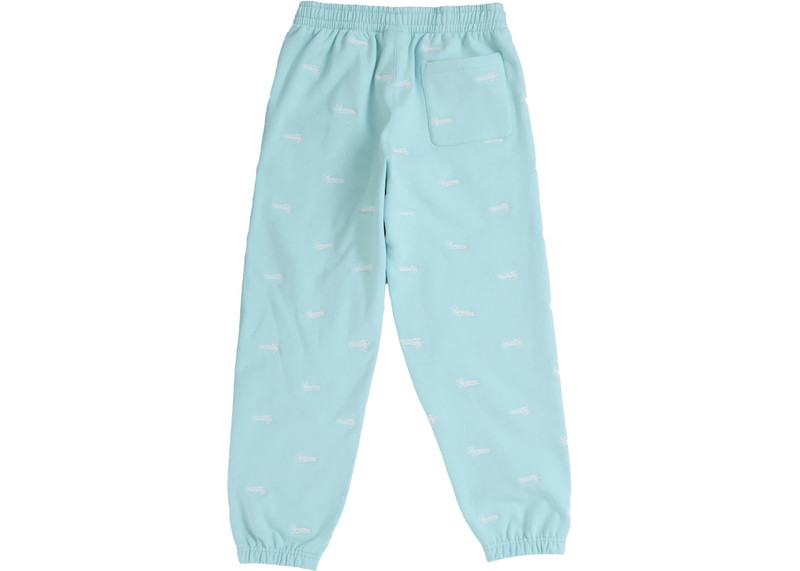 Supreme Supreme Repeat Script Sweatpant Light Blue outlook