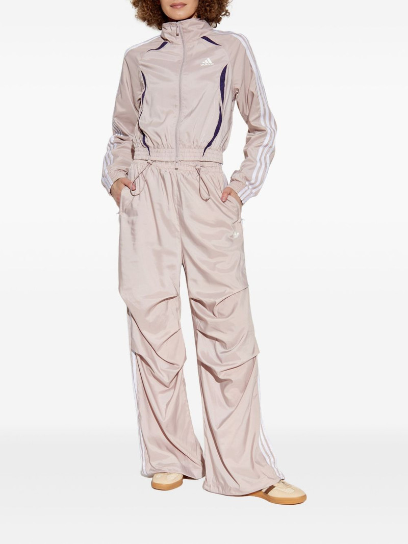 adidas three-stripe gathered trousers outlook