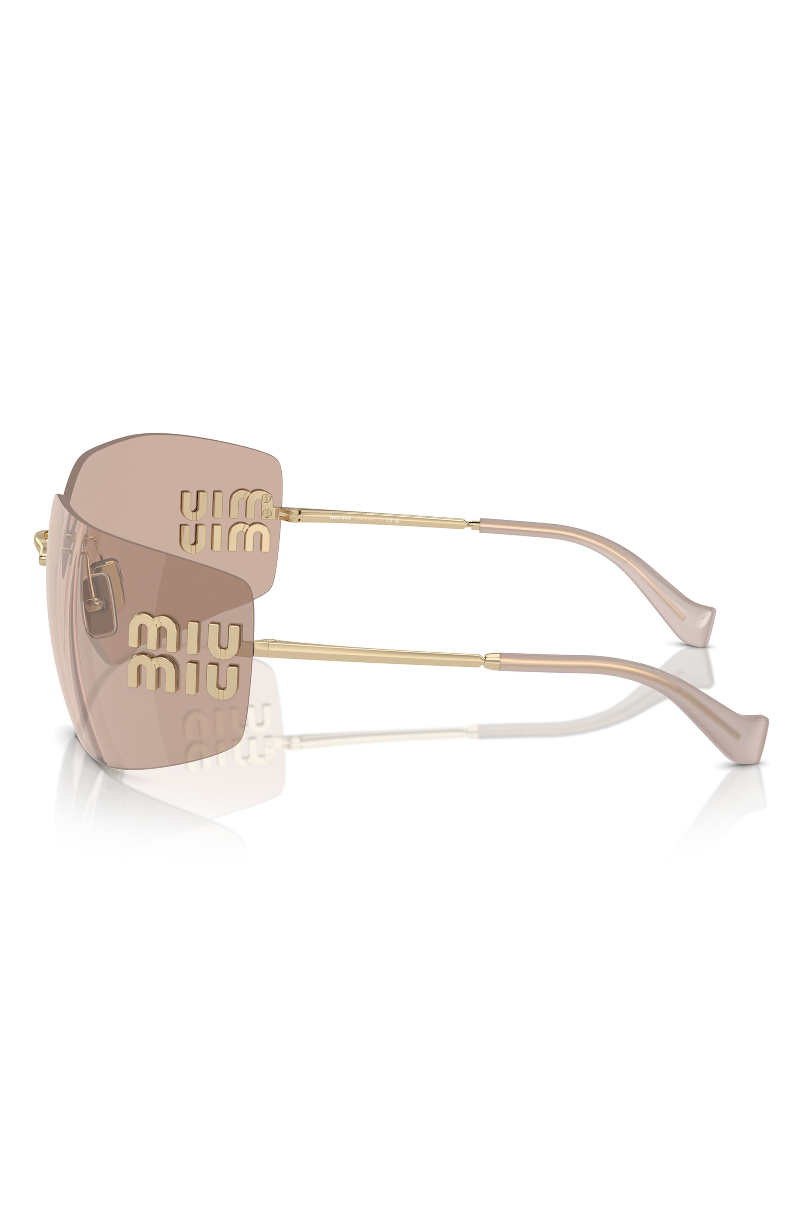 80mm Oversize Irregular Sunglasses - 4