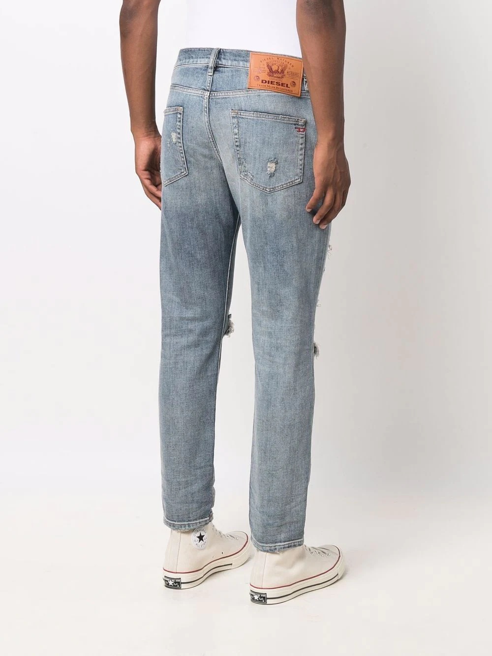 mid-rise slim-cut jeans - 4