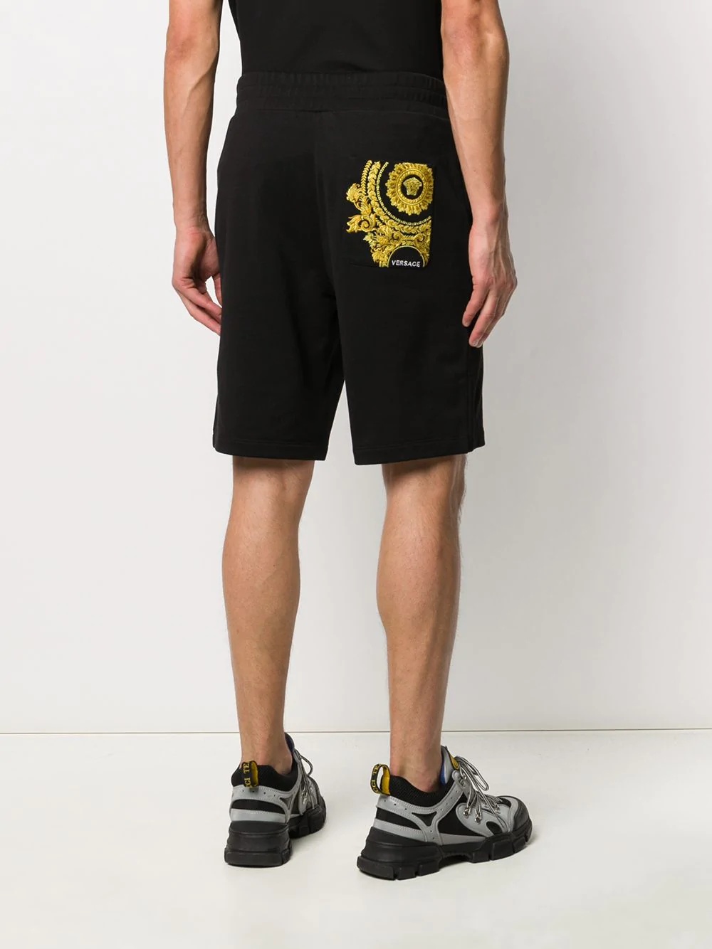 Baroque embroidery track shorts - 4