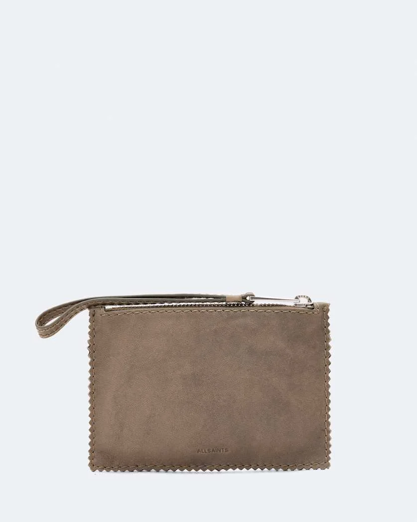 SILOH PINKED-EDGE SMALL LEATHER POUCH - 1