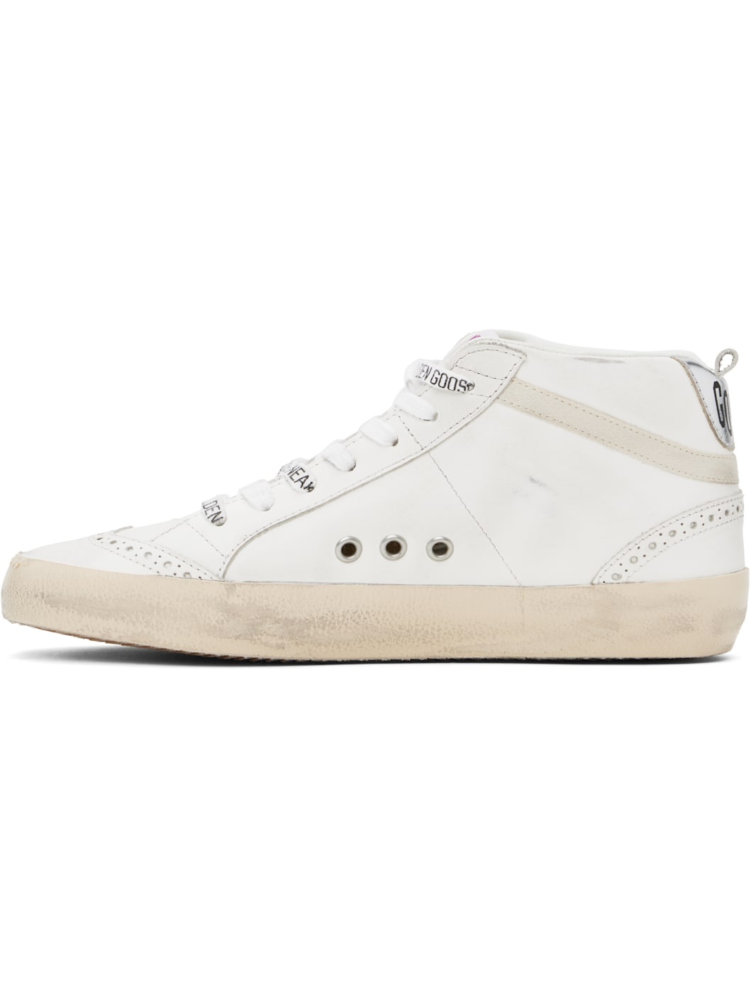 White Mid Star Sneakers - 3