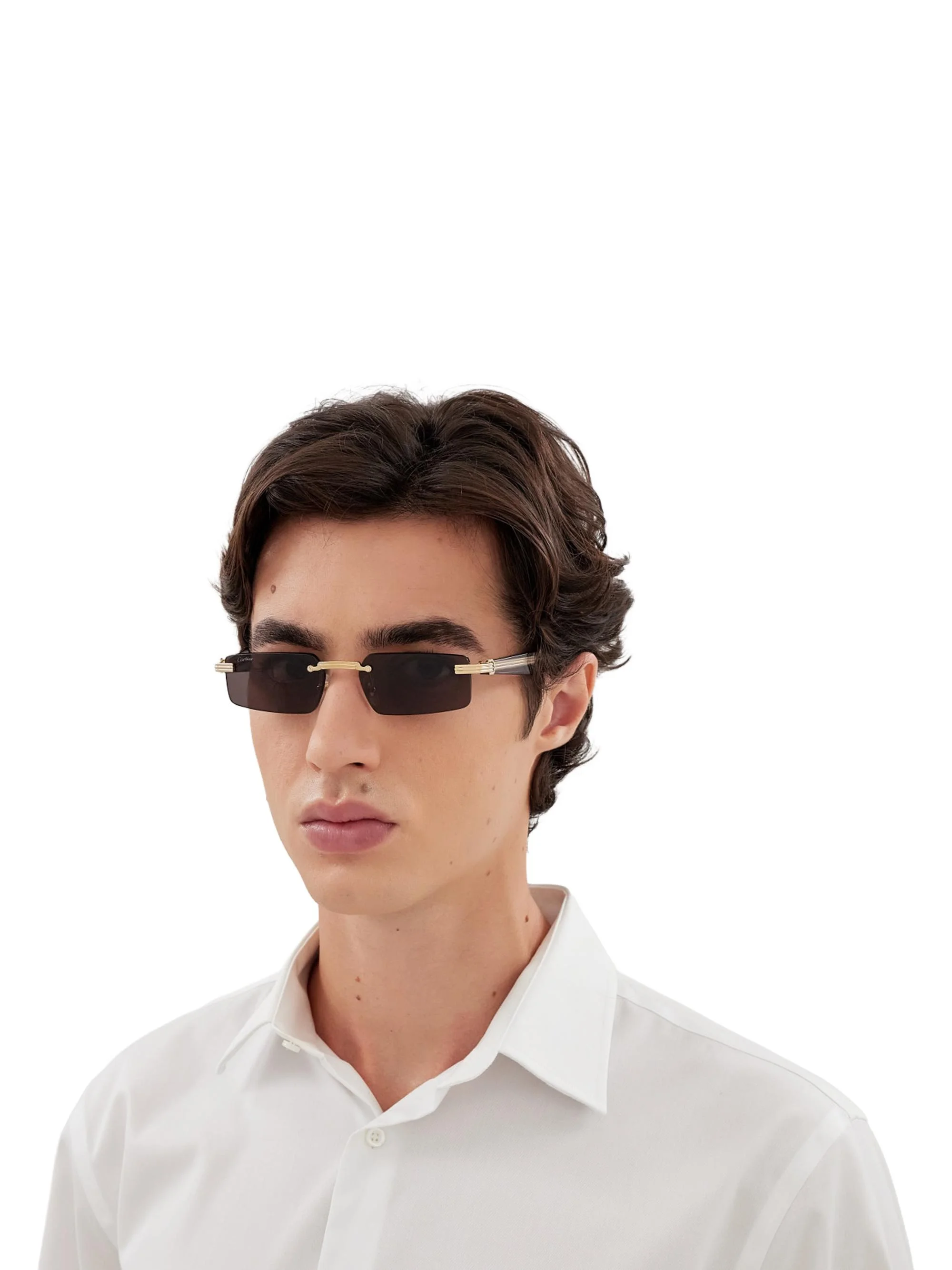 Men's Première De 55MM Rectangular Sunglasses - Gold Black - 1