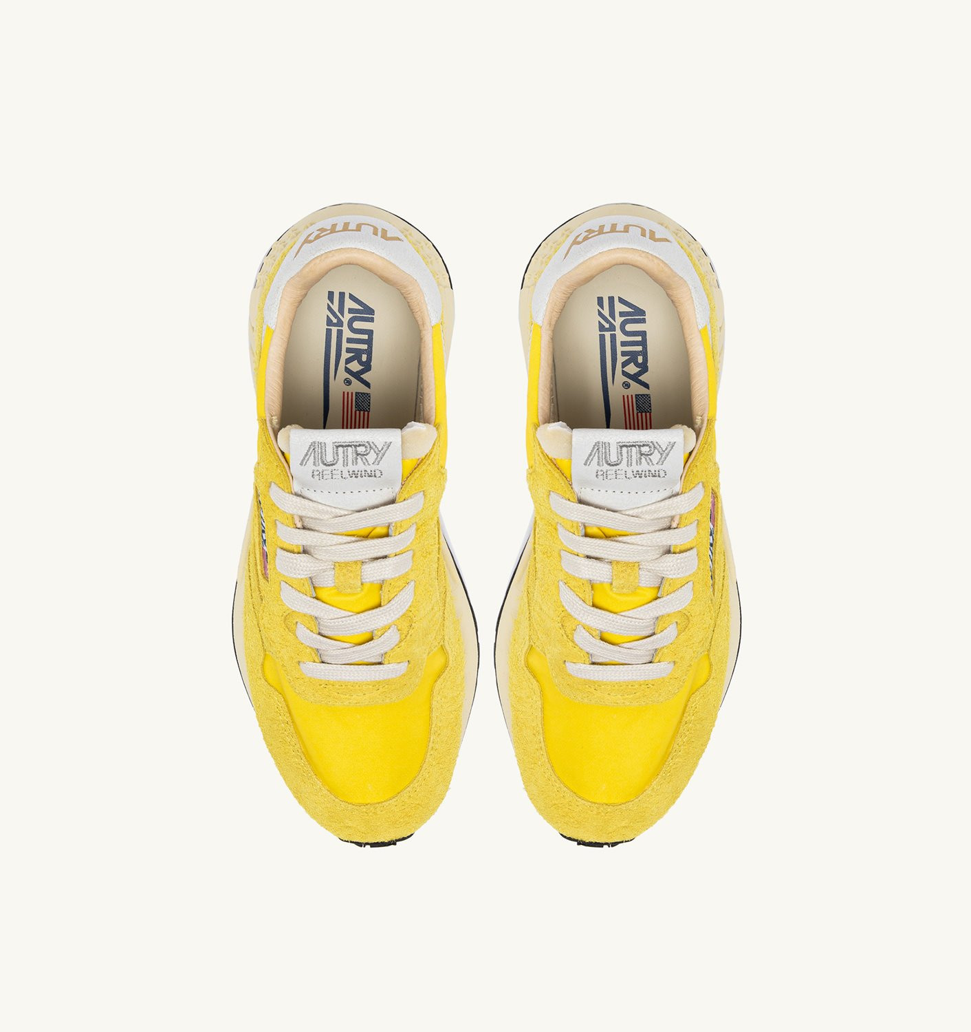 REELWIND LOW SNEAKERS IN BUTTERCUP NYLON AND SUEDE - 5