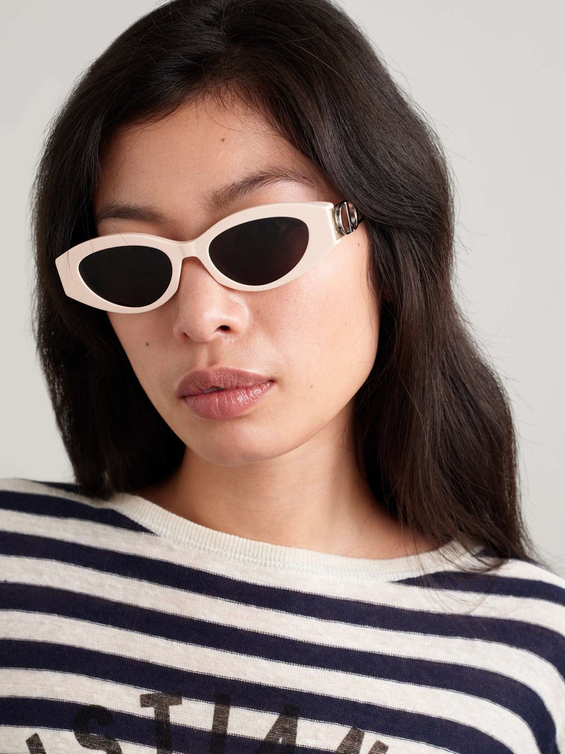 Dior 30Montaigne B6I cat-eye acetate and gold- and silver-tone sunglasses Pink outlook