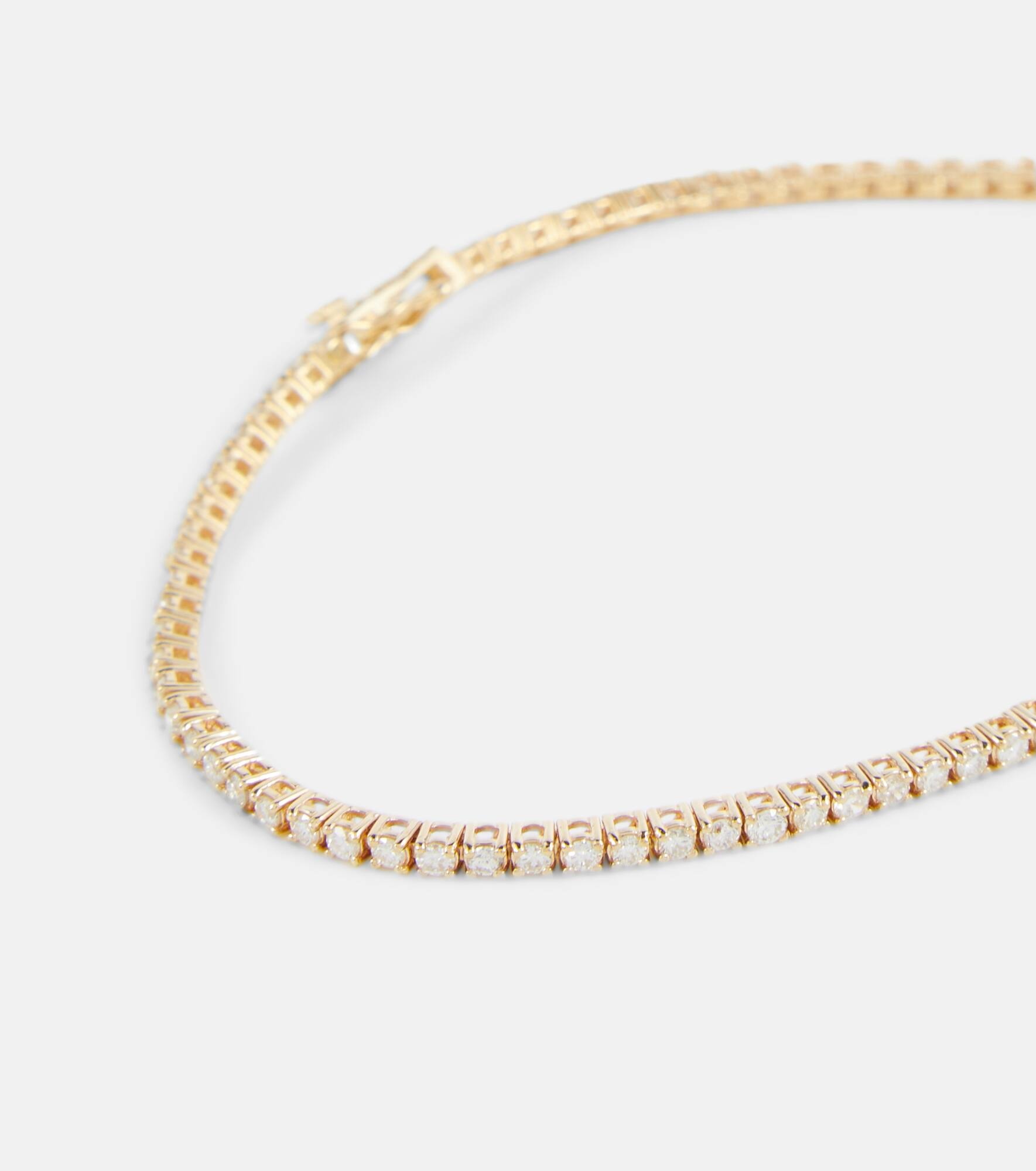 14kt gold tennis bracelet with diamonds - 6