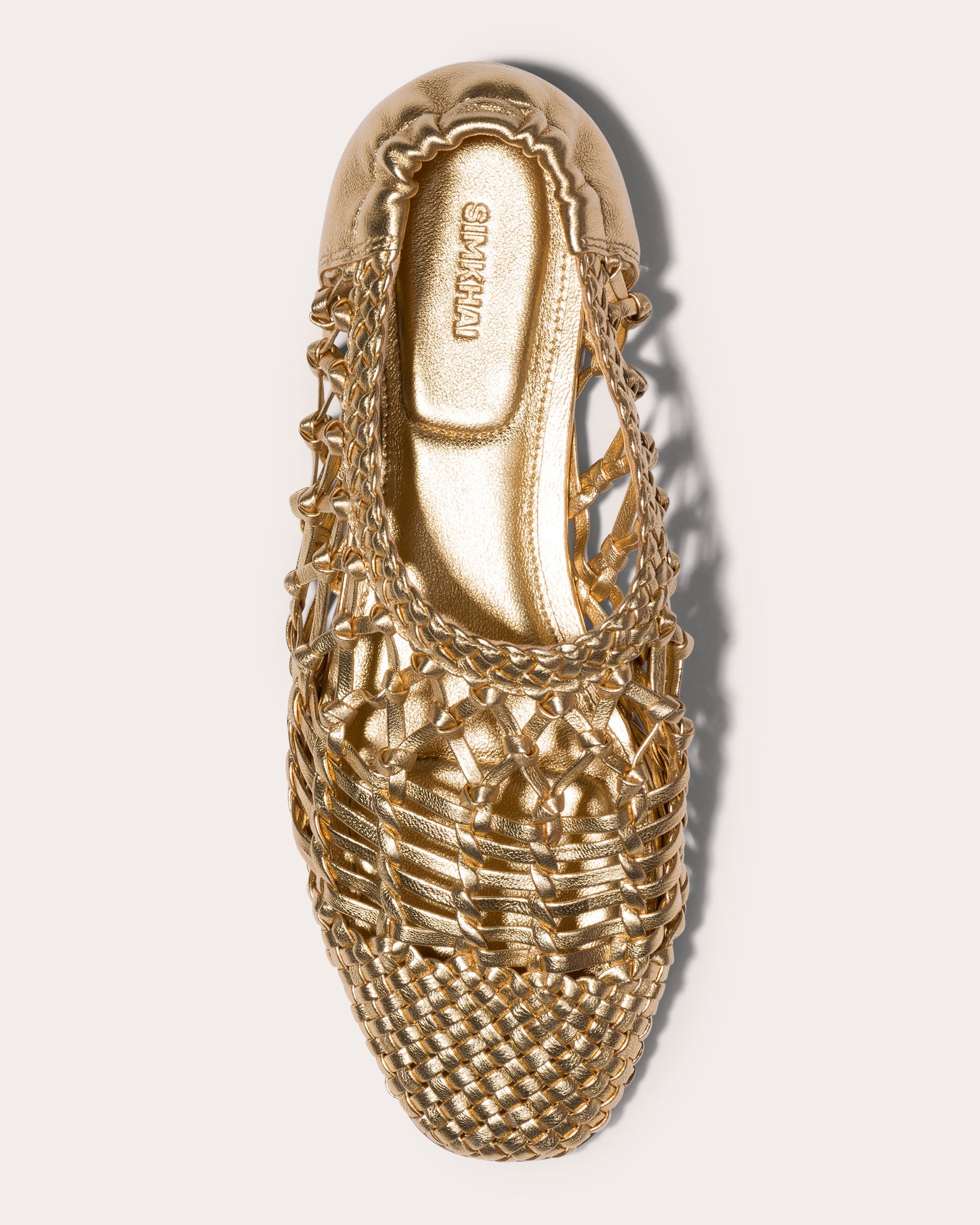 Eden Woven Metallic Leather Ballet Flat - 4