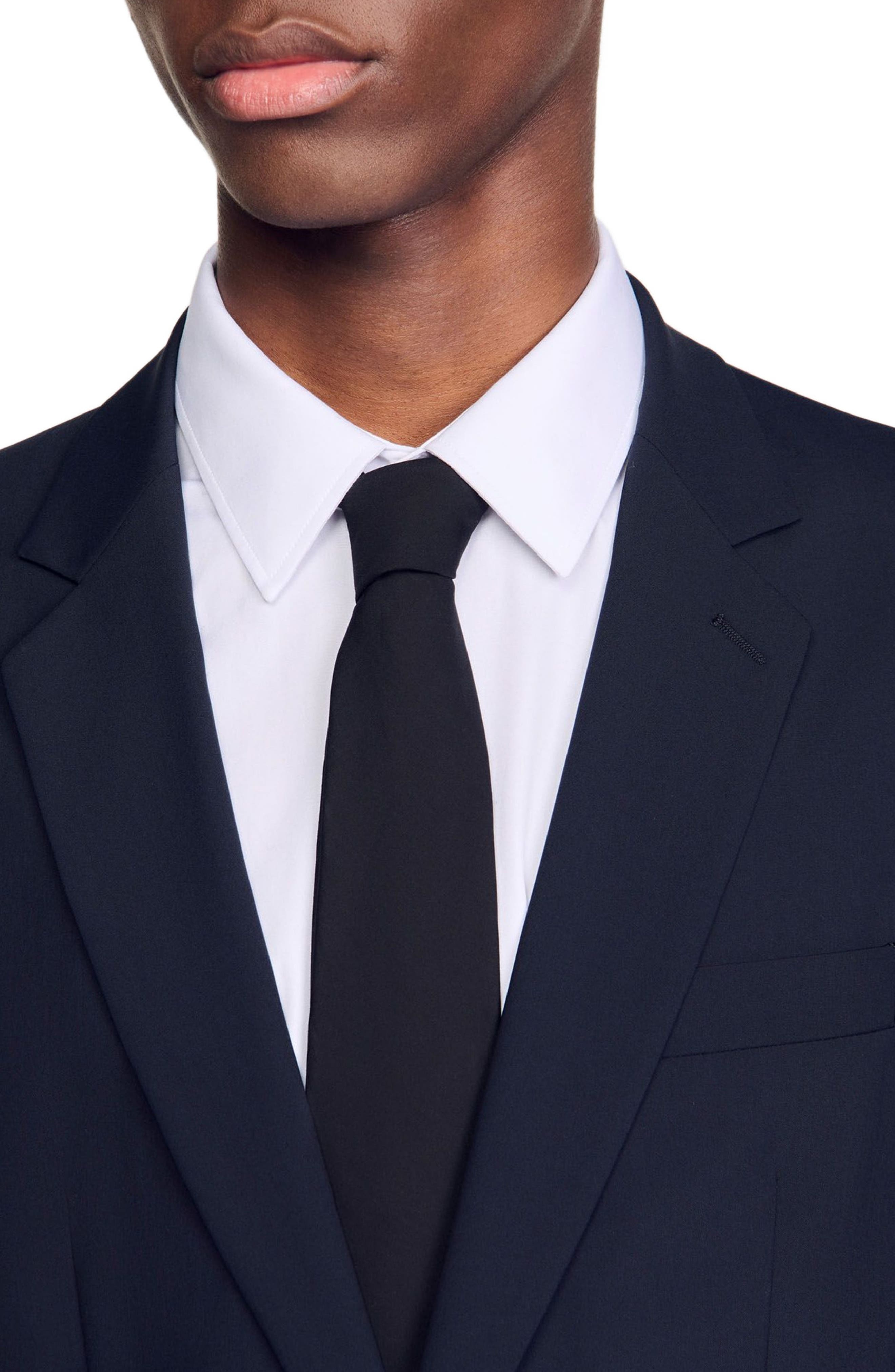 SANDRO Wool suit jacket in Navy Blue at Nordstrom - 4