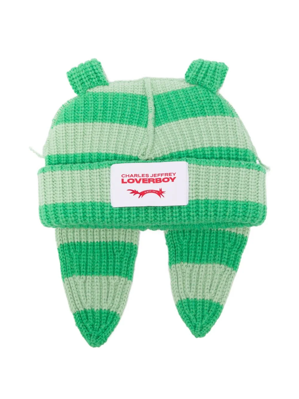 Chunky Rabbit striped beanie hat - 1