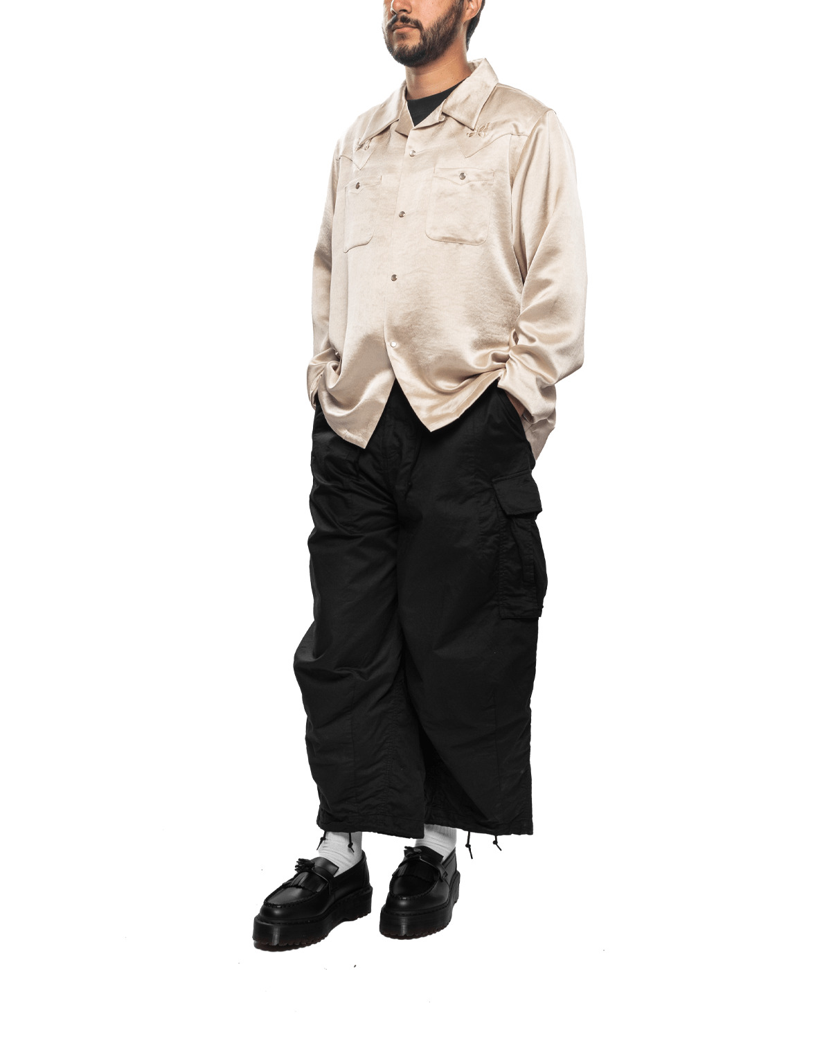 L/S Cowboy One-Up Shirt 'Beige' - 2