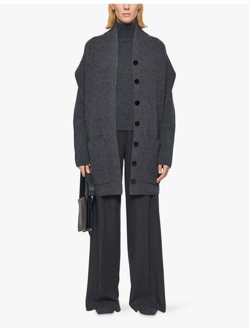 JOSEPH Ribbed Wool, Cashmere and Silk Scarf outlook