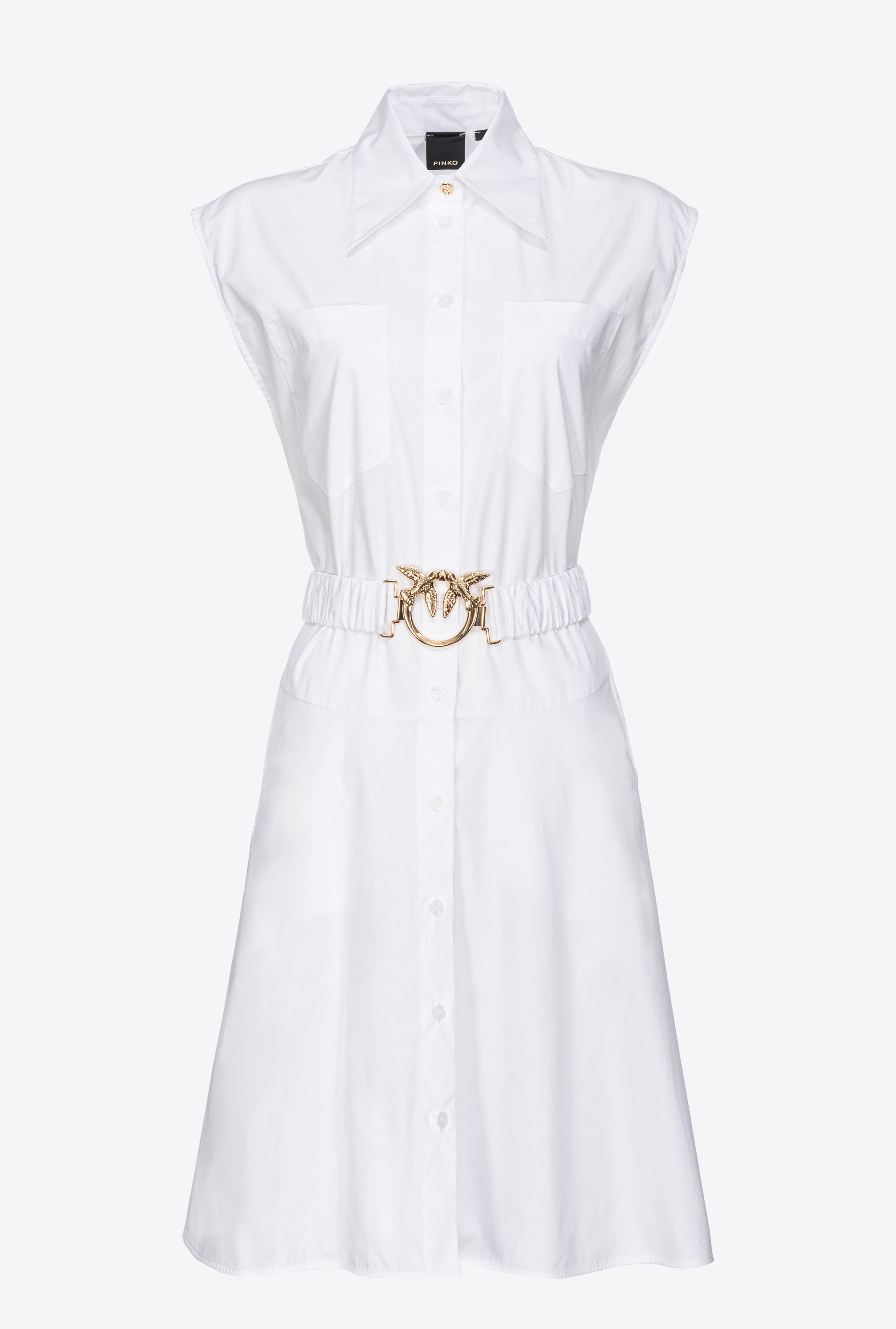 SHIRT DRESS WITH LOVE BIRDS BELT - 1