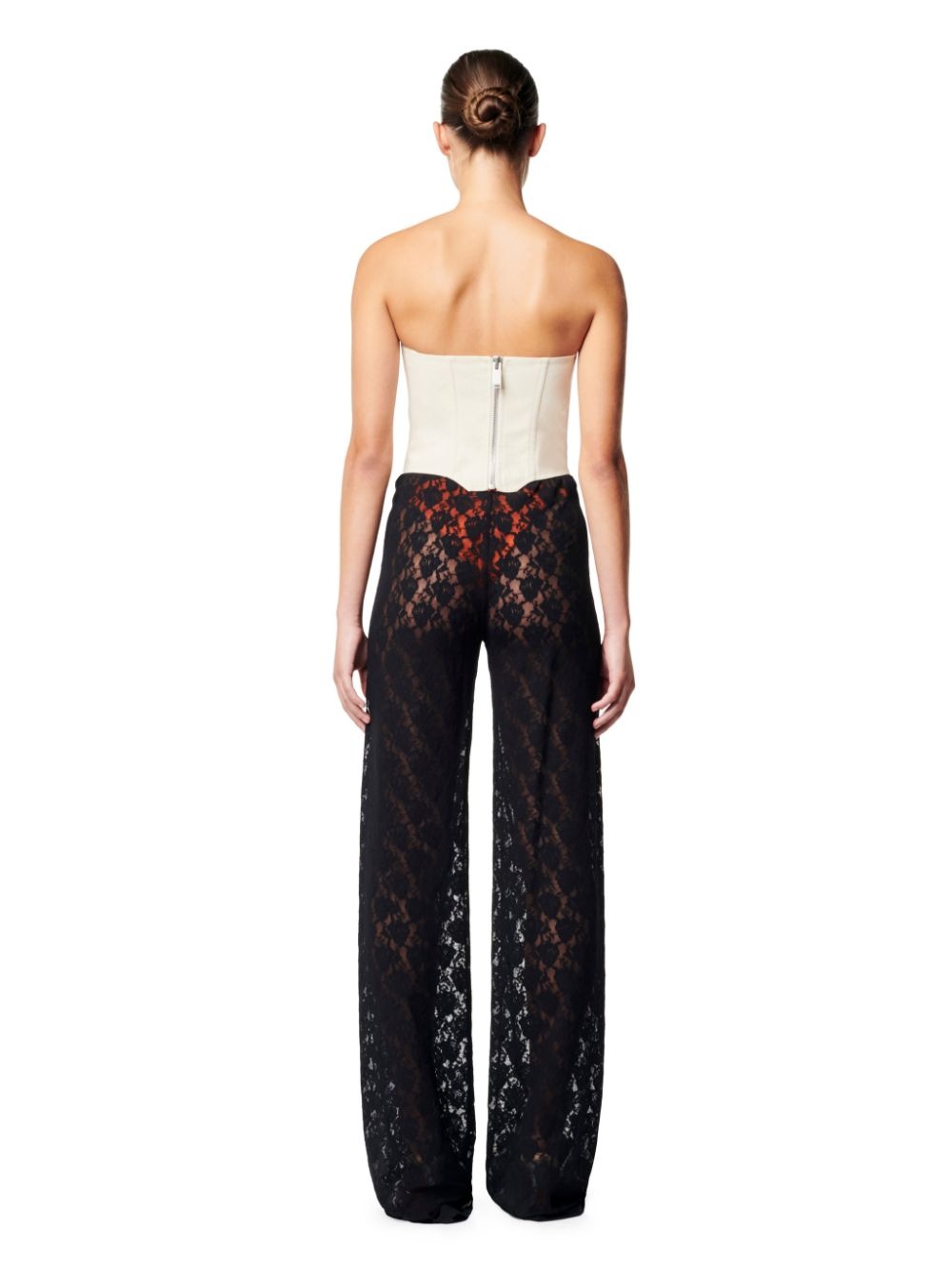 Lace Wide Leg Trousers - 4