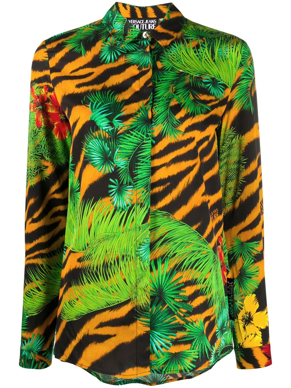 jungle print long sleeve shirt - 1