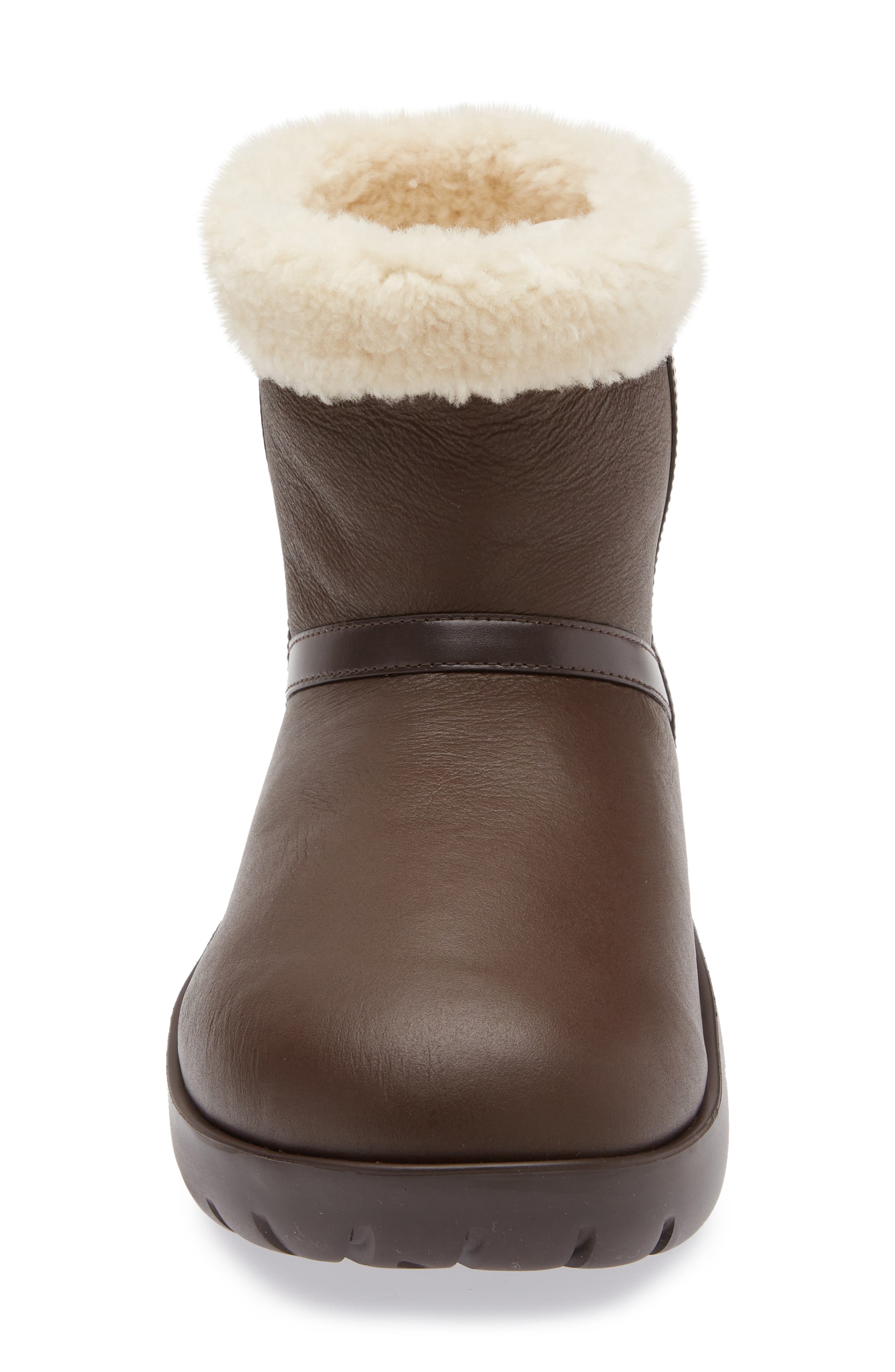 Bottega Veneta Snap Genuine Shearling Bootie (Women) in Fondant-White at Nordstrom - 4