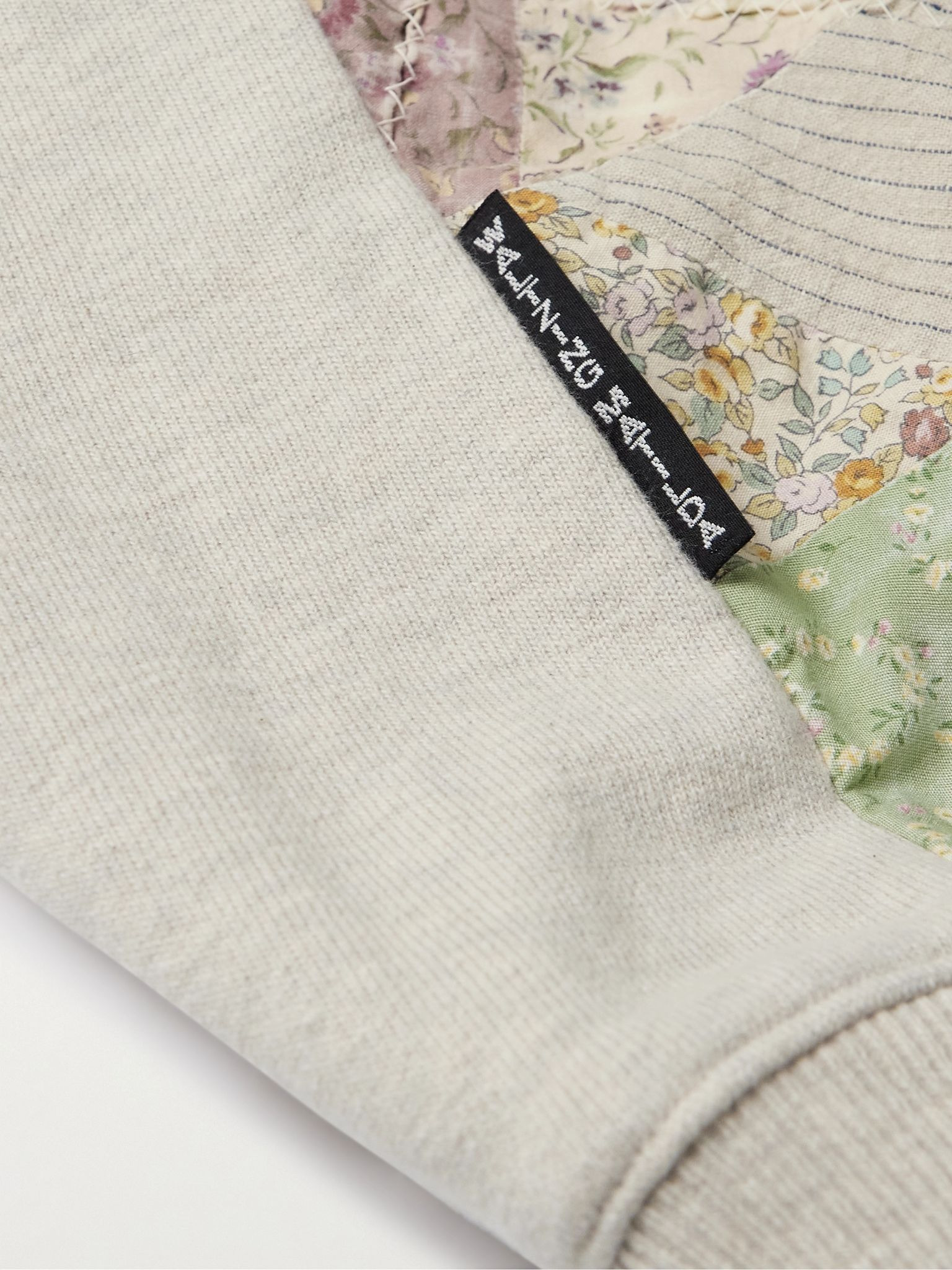 Patchwork Cotton-Blend Jersey Sweatshirt Gray - 5