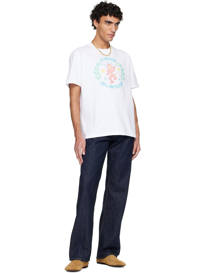 CASABLANCA White Dance Joy Classic T-shirt outlook