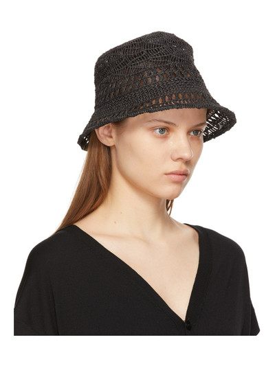 Y's Grey Paper Woven Bucket Hat outlook