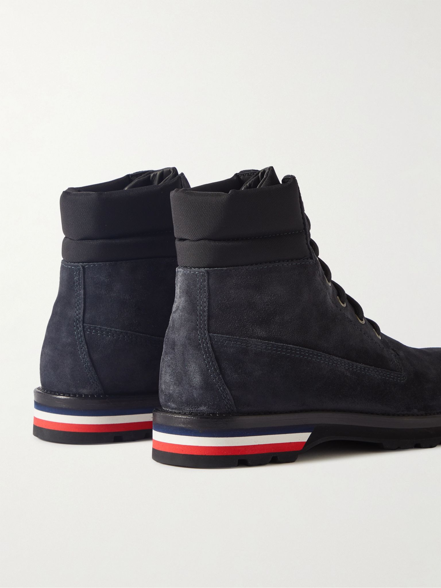 Vancouver Canvas-Trimmed Suede Boots Midnight blue - 5