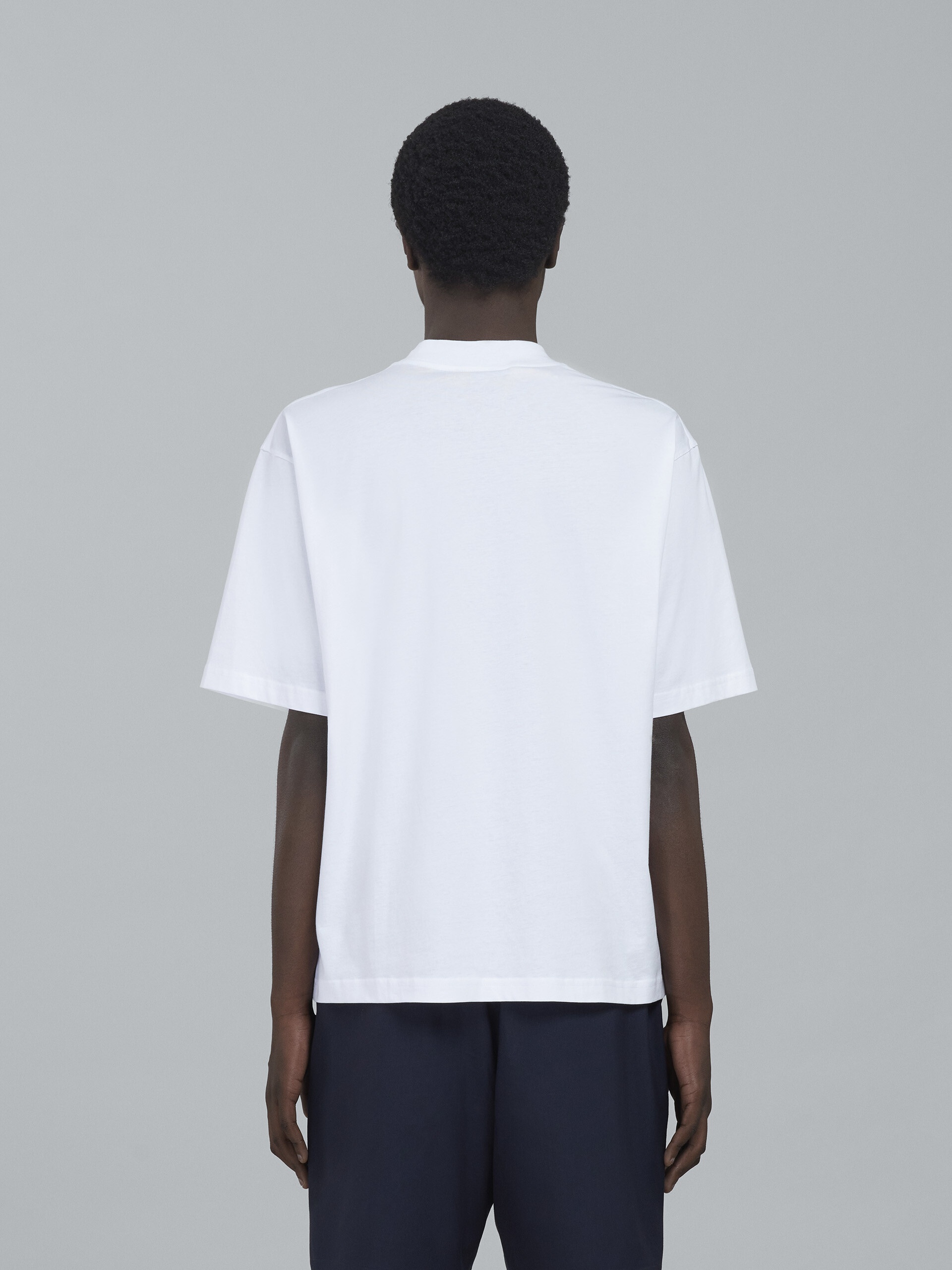 WHITE BIO COTTON JERSEY T-SHIRT - 3
