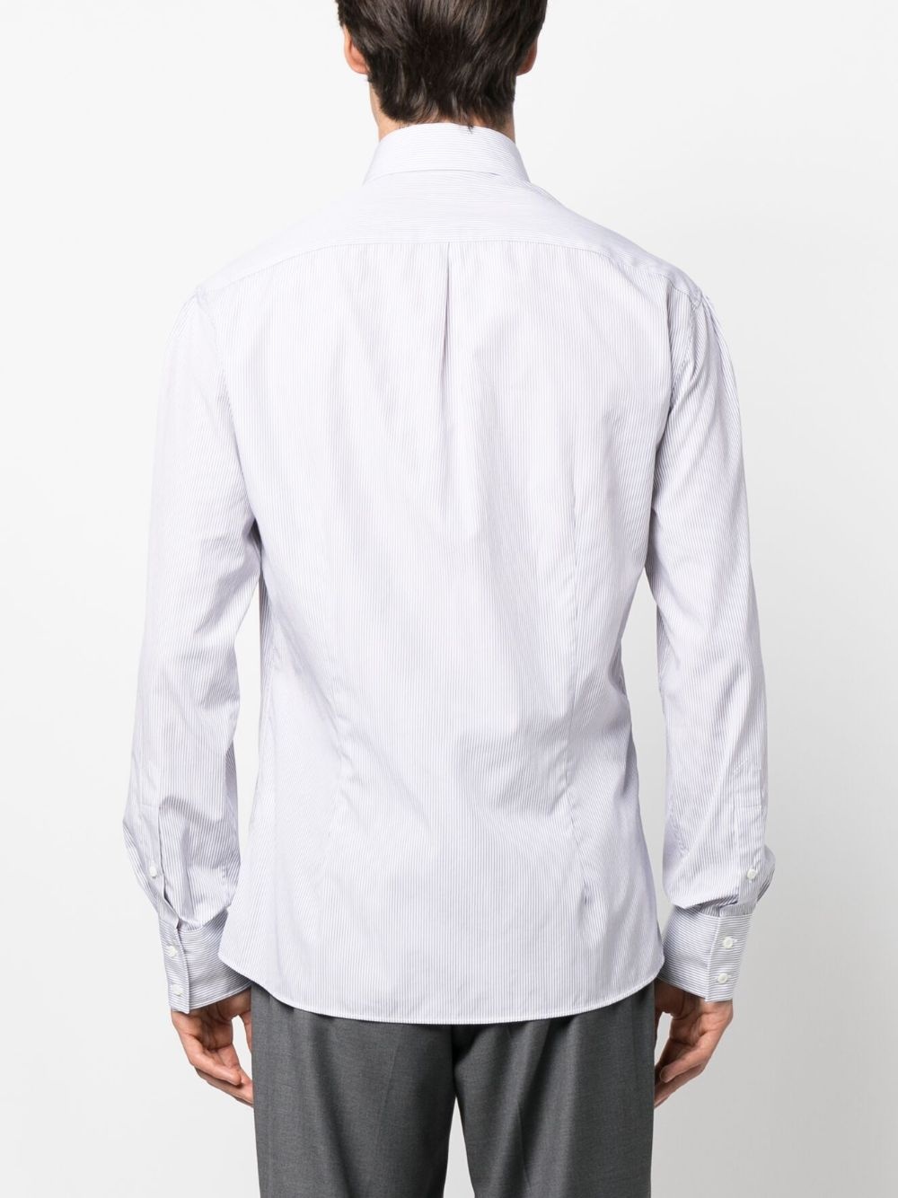 striped long-sleeve cotton shirt - 4