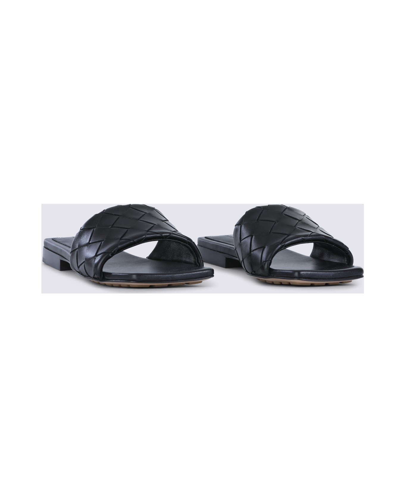 Black Leather Sandals - 2