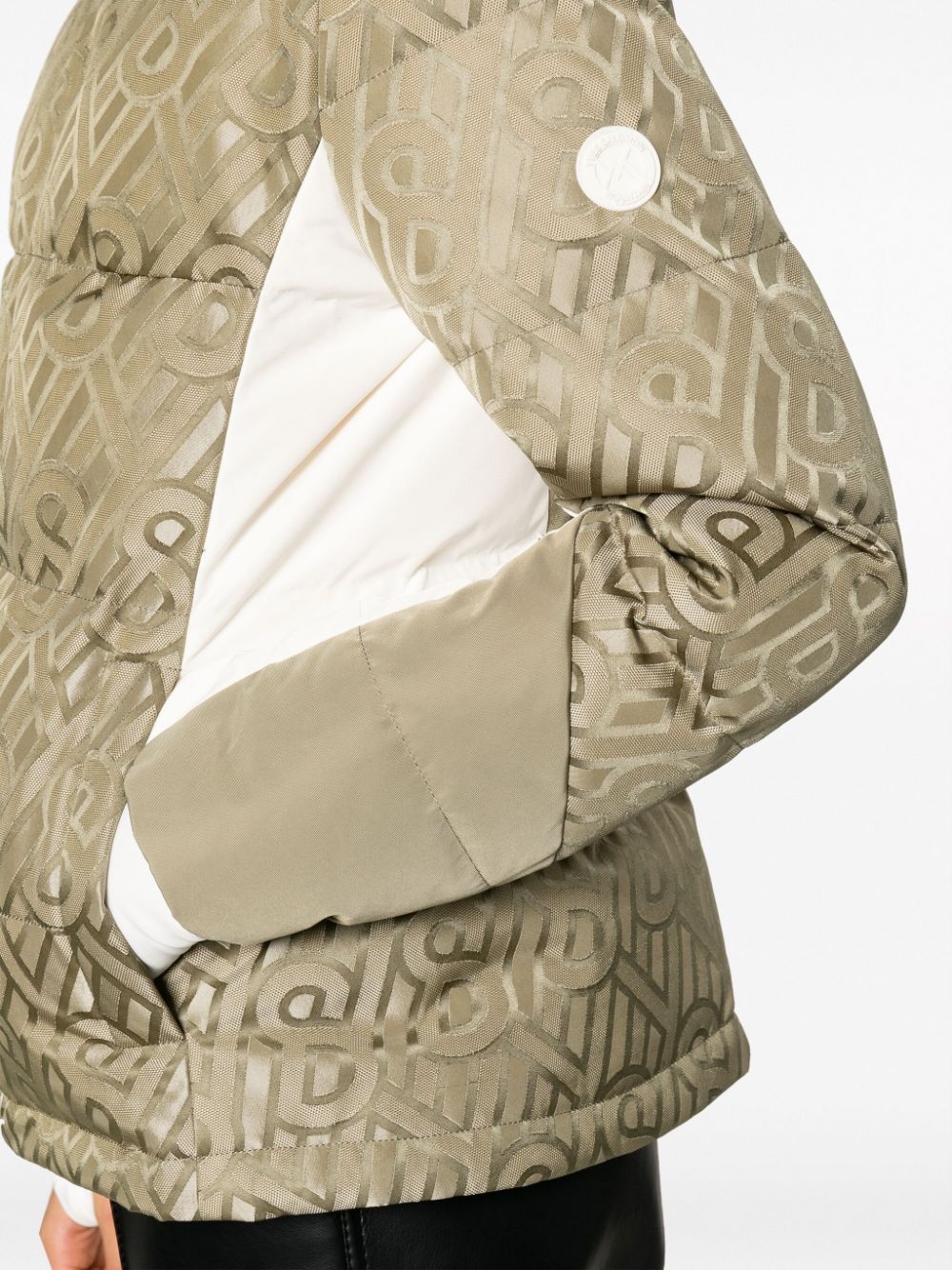 shearling-trim flocked canvas jacket - 5