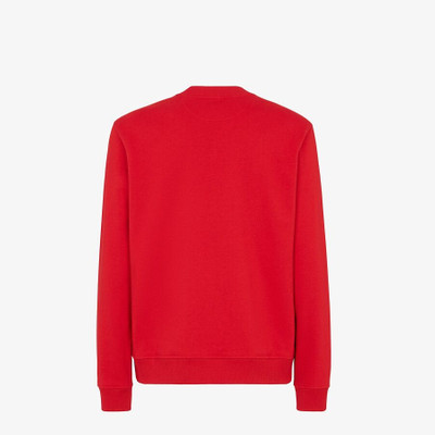 FENDI Red jersey sweatshirt outlook