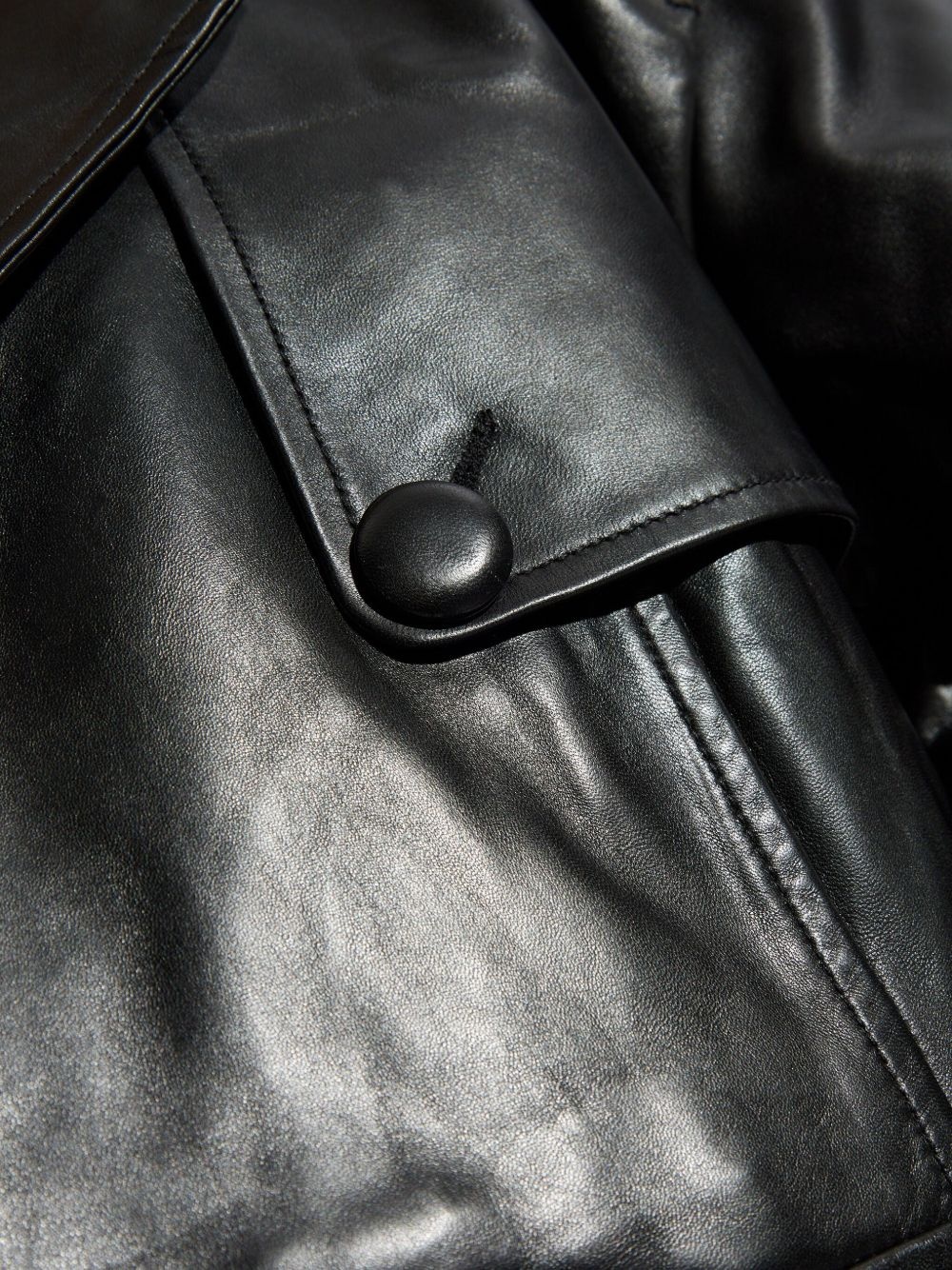 cropped leather jacket - 5