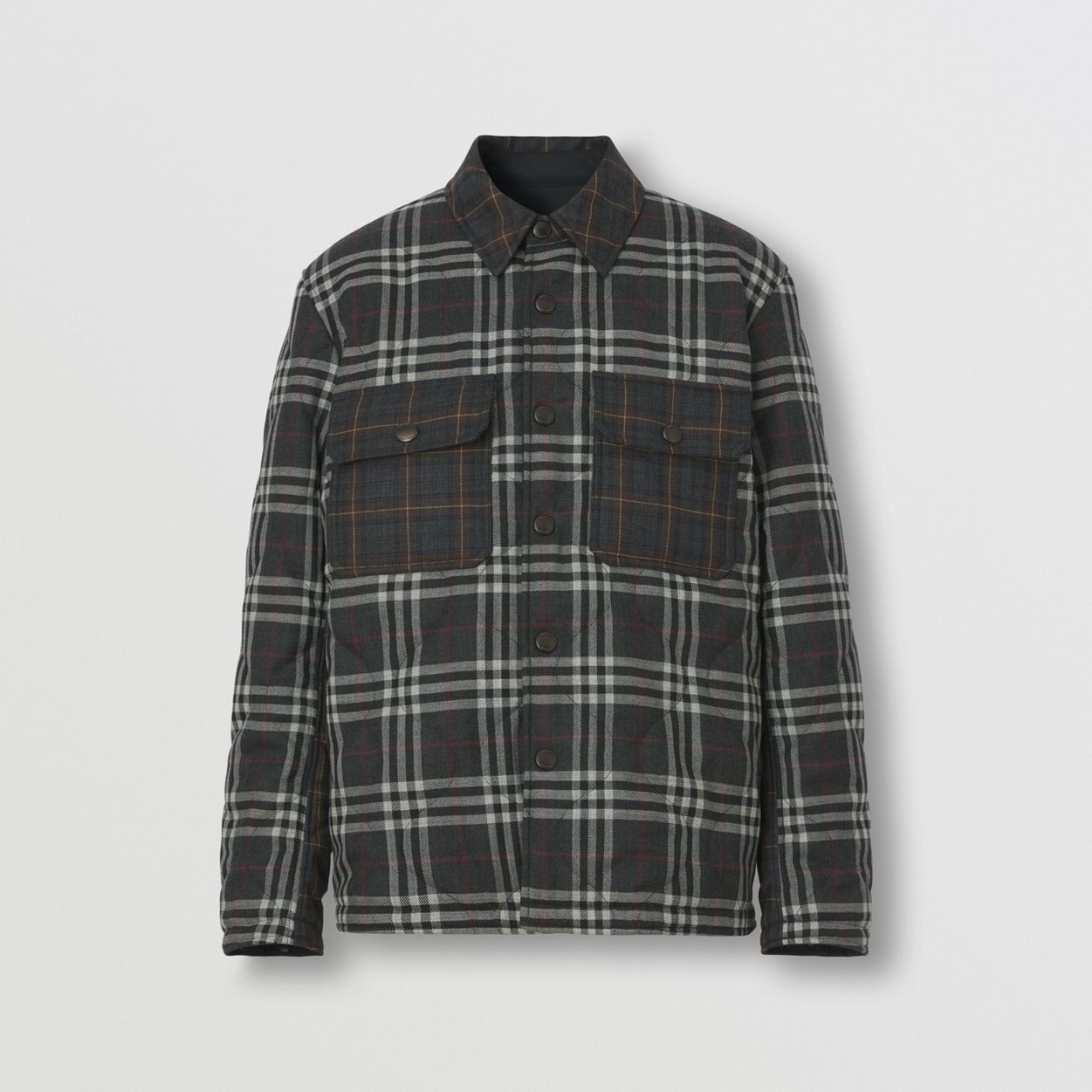 Reversible Check Wool Overshirt - 1