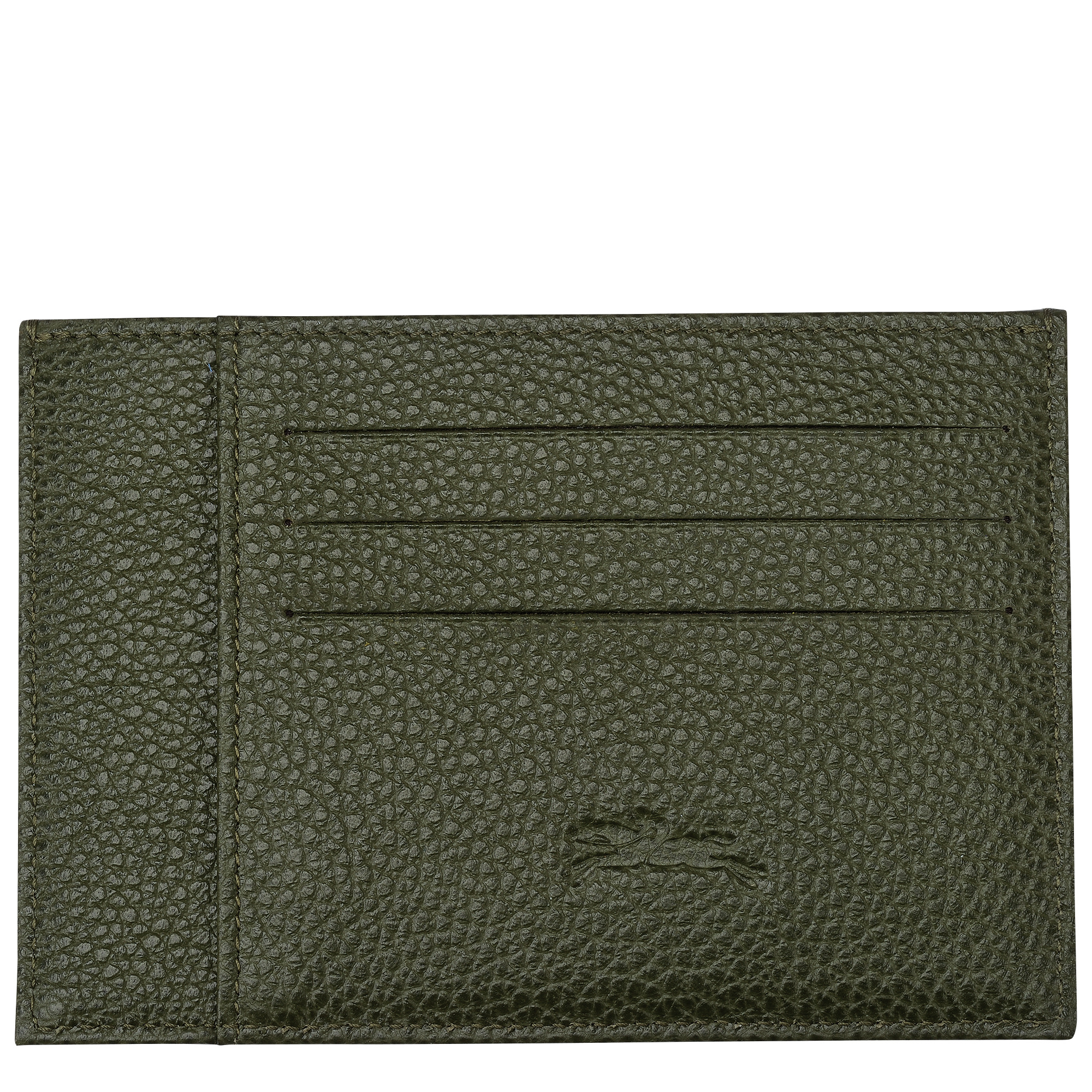 Le Foulonné Card holder Khaki - Leather - 2