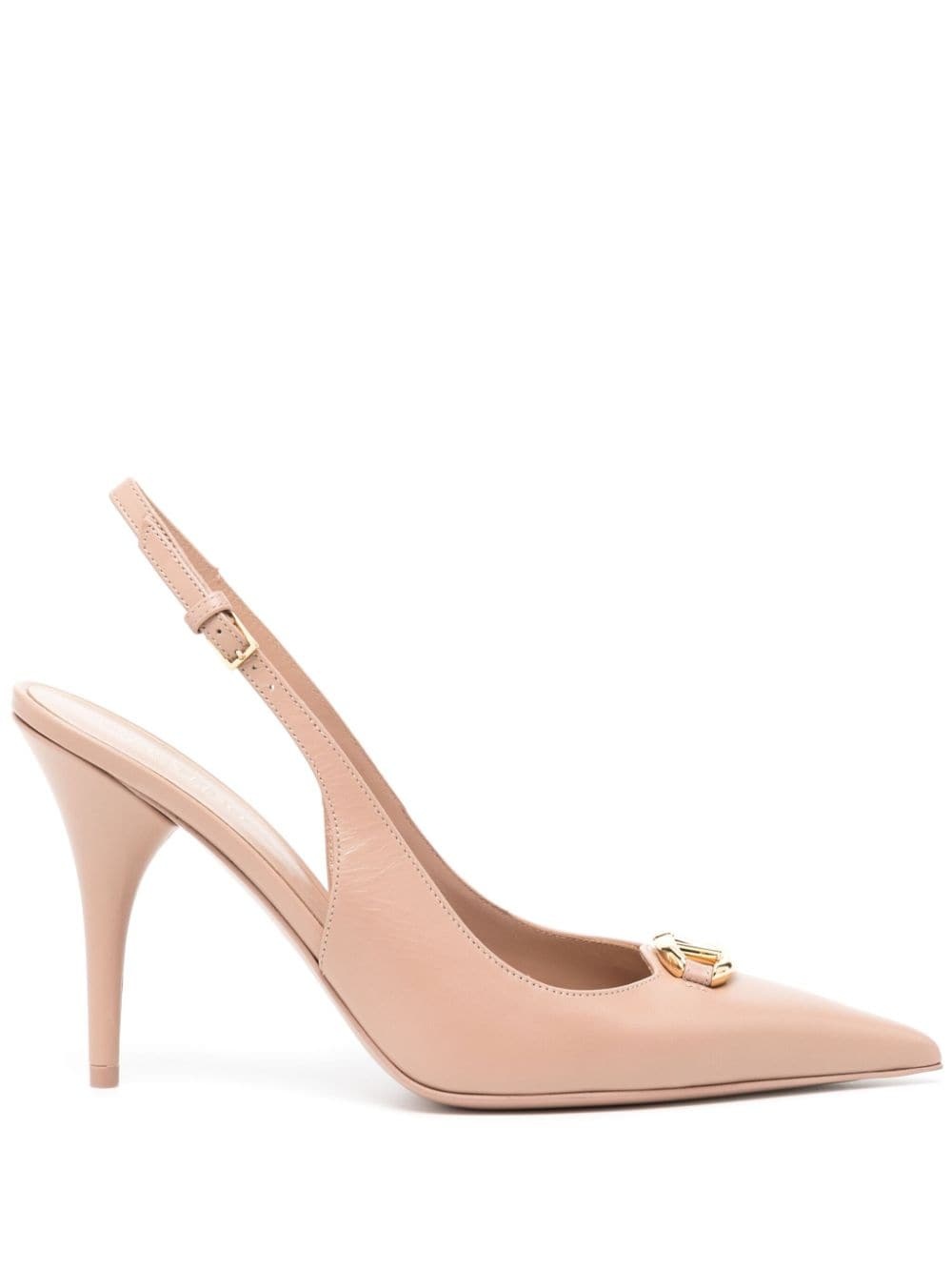 100mm Vlogo slingback pumps - 1