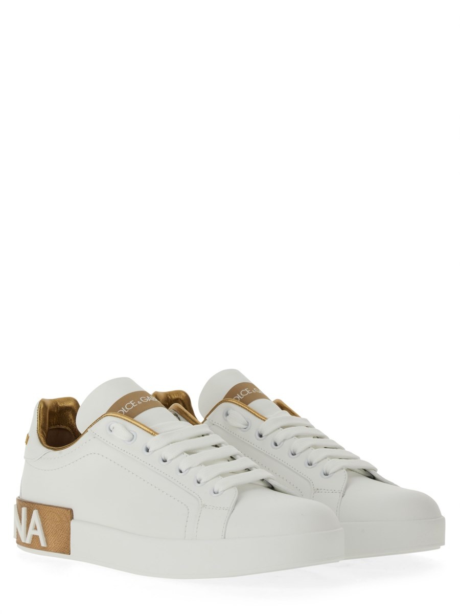SNEAKER PORTOFINO IN PELLE CON LOGO - 2