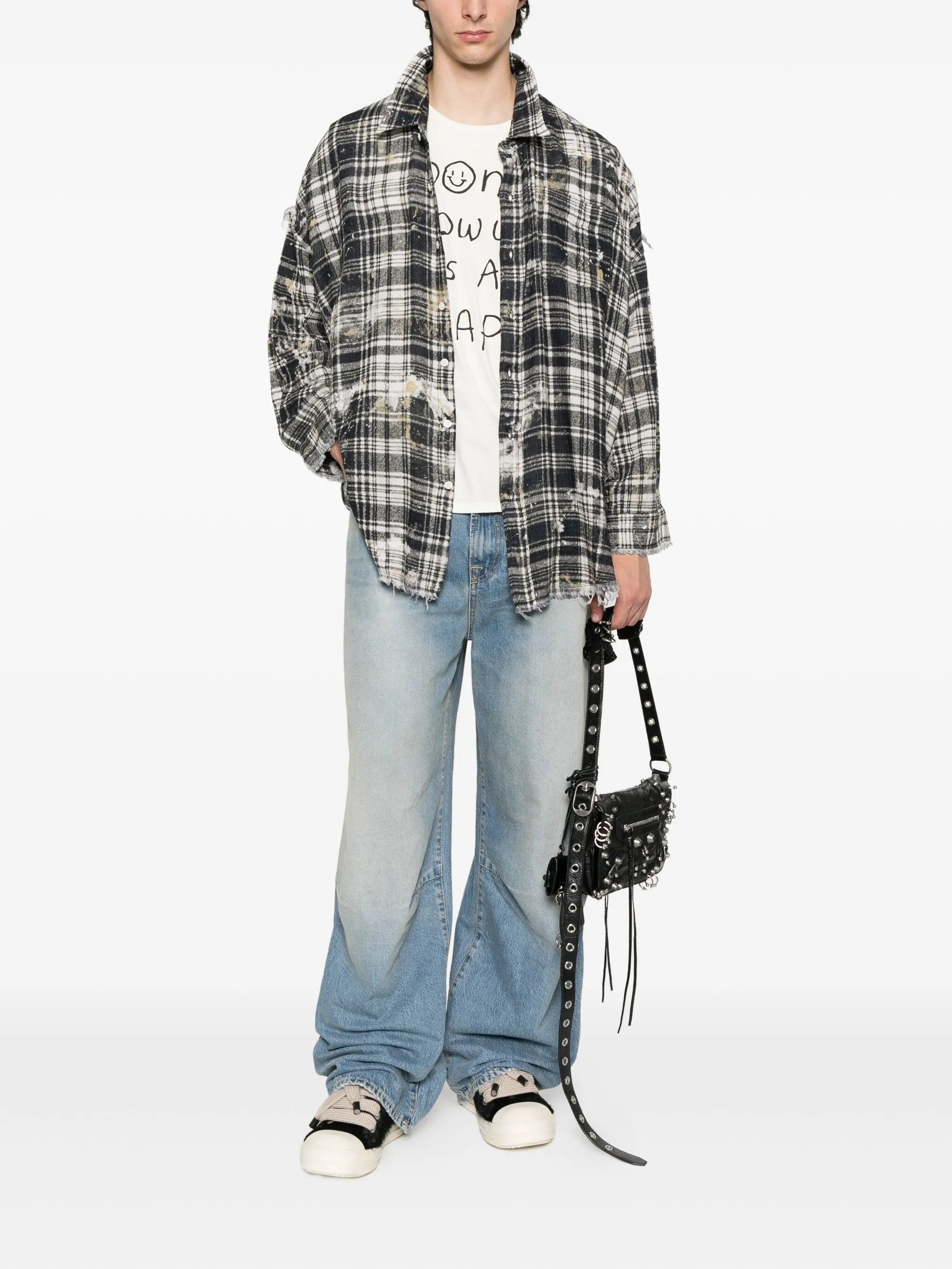 R13 Frayed Plaid Shirt - 2