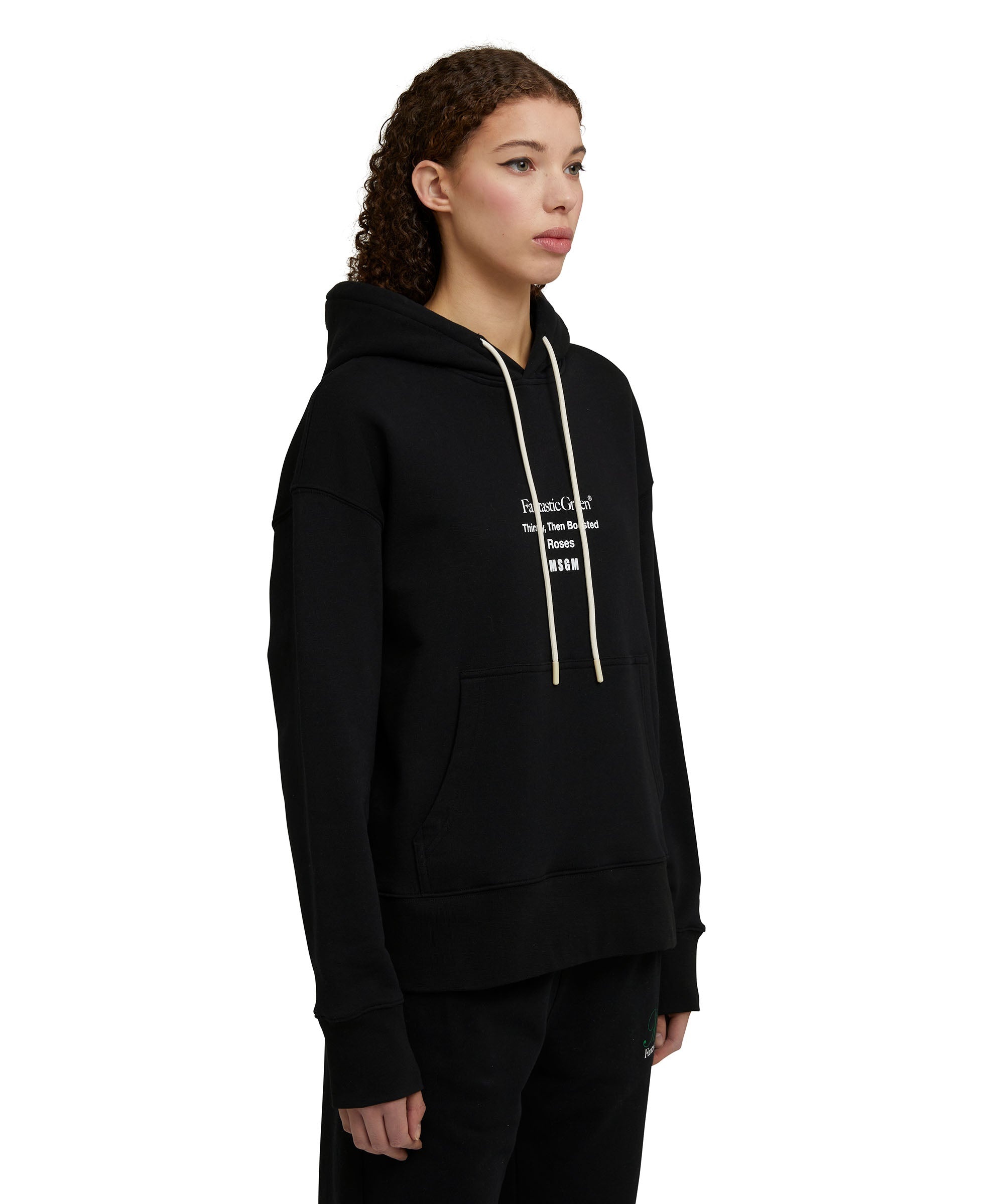 Organic cotton hooded sweatshirt from the MSGM Fantastic Green Capsule - 7