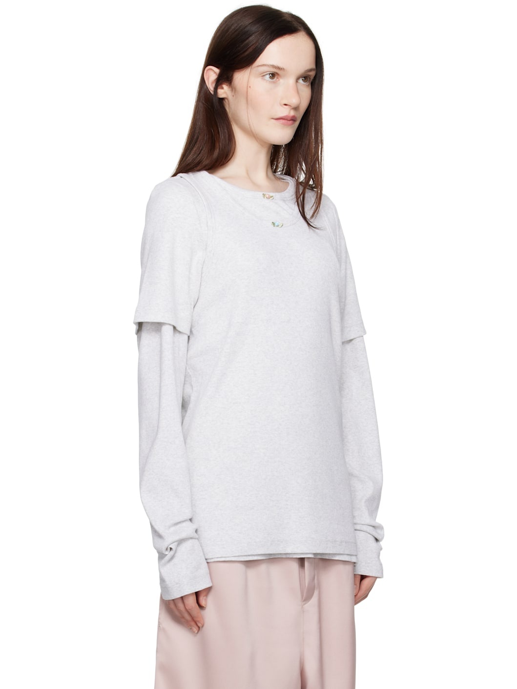 Gray Overlayered T-shirt - 2