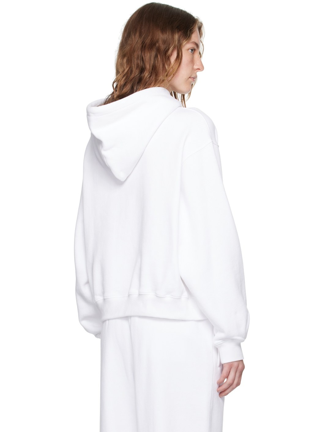White Bonded Puff Logo Hoodie - 3