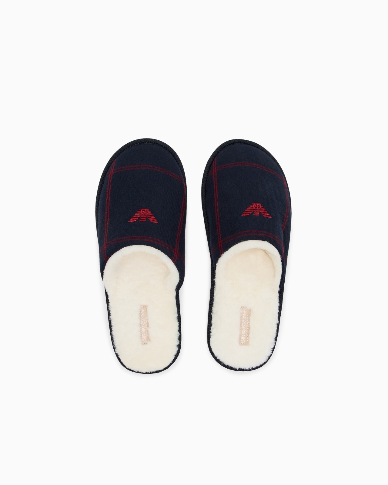 TARTAN MOTIF FLANNEL SLIPPERS - 3