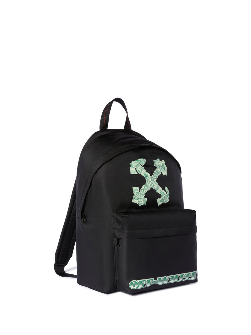 Off-White Green Money Print Heritage Backpack outlook