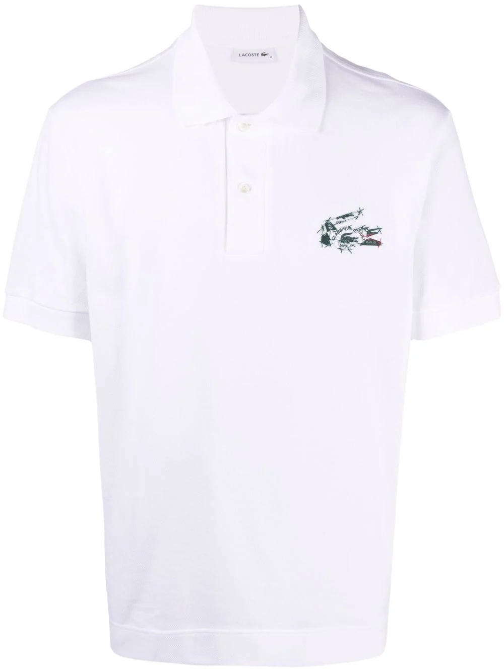 patch style logo polo shirt - 1