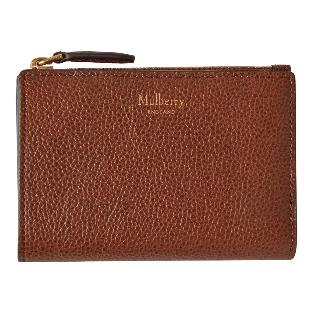 Continental Bifold Zipped Wallet Oak Two-Tone Small Classic Grain - 1