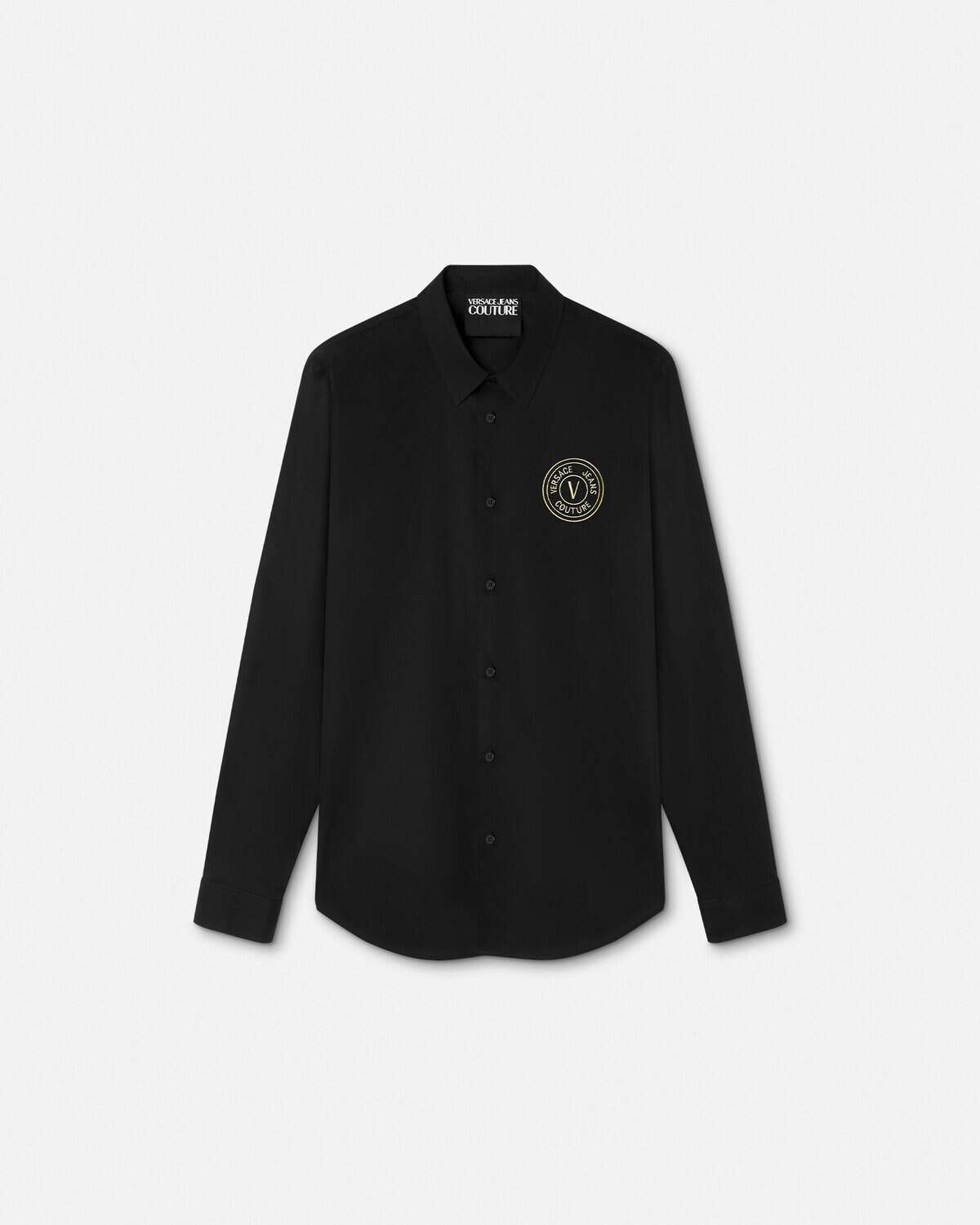 Embroidered V-Emblem Slim-Fit Shirt - 1