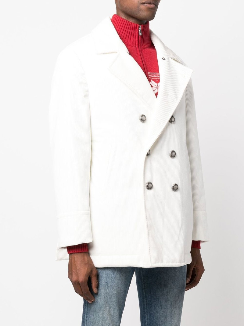 Caban double-breasted corduroy coat 3