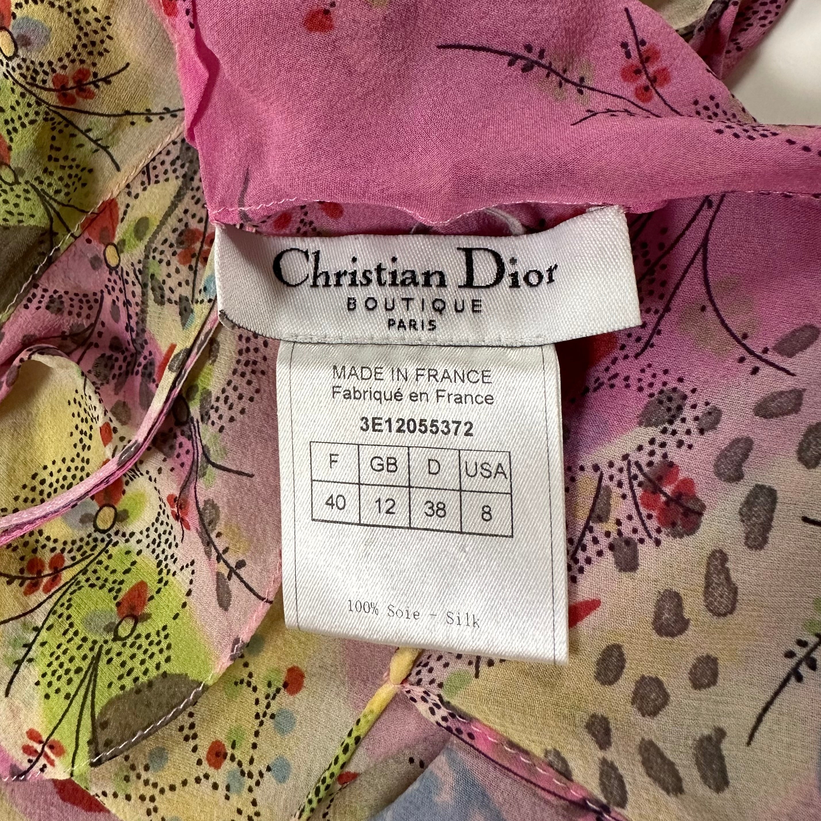 CHRISTIAN DIOR Spring Summer 2003 Floral Print Camisole - 3