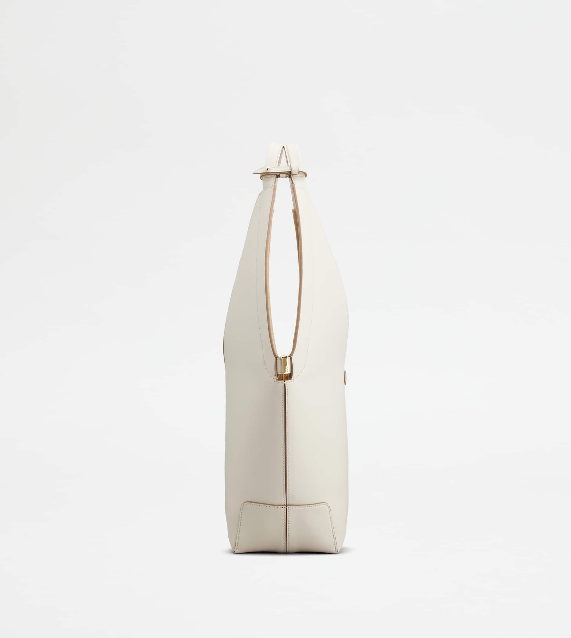 TOD'S DI BAG FOLIO SHOULDER BAG IN LEATHER SMALL - WHITE - 2